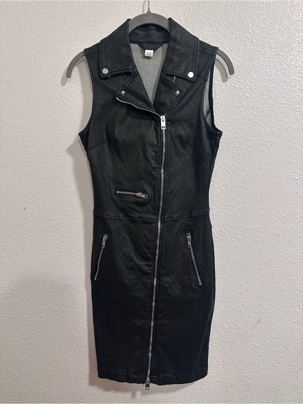 Diesel Branded dress with Black Collar and Light Gray Interior zipper